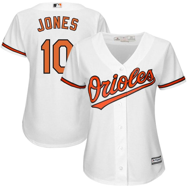 Adam Jones Baltimore Orioles Majestic Women's Cool Base Player Jersey - White 2019