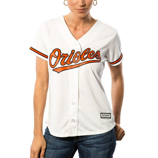 Adam Jones Baltimore Orioles Majestic Women's Cool Base Player Jersey - White 2019