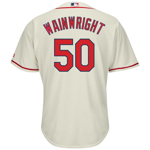 Adam Wainwright St. Louis Cardinals Majestic Cool Base Player Jersey - Tan 2019