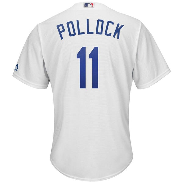 AJ Pollock Los Angeles Dodgers Majestic Home Official Cool Base Player Jersey - White 2019