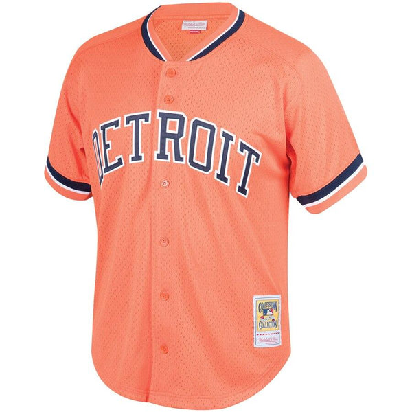 Alan Trammell Detroit Tigers Mitchell &amp; Ness Fashion Cooperstown Collection Mesh Batting Practice Jersey - Orange 2019