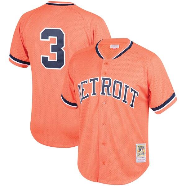 Alan Trammell Detroit Tigers Mitchell &amp; Ness Fashion Cooperstown Collection Mesh Batting Practice Jersey - Orange 2019
