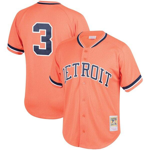 Alan Trammell Detroit Tigers Mitchell &amp; Ness Fashion Cooperstown Collection Mesh Batting Practice Jersey - Orange 2019