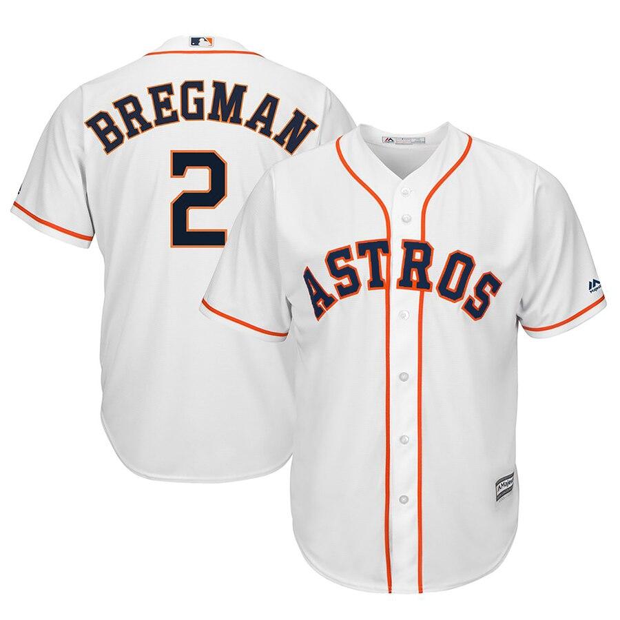 Alex Bregman Houston Astros Majestic Home Official Cool Base Player Replica Jersey - White 2019