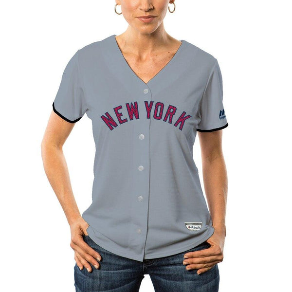 Alex Rodriguez New York Yankees Majestic Women's Fashion Stars &amp; Stripes Cool Base Player Jersey - Gray 2019