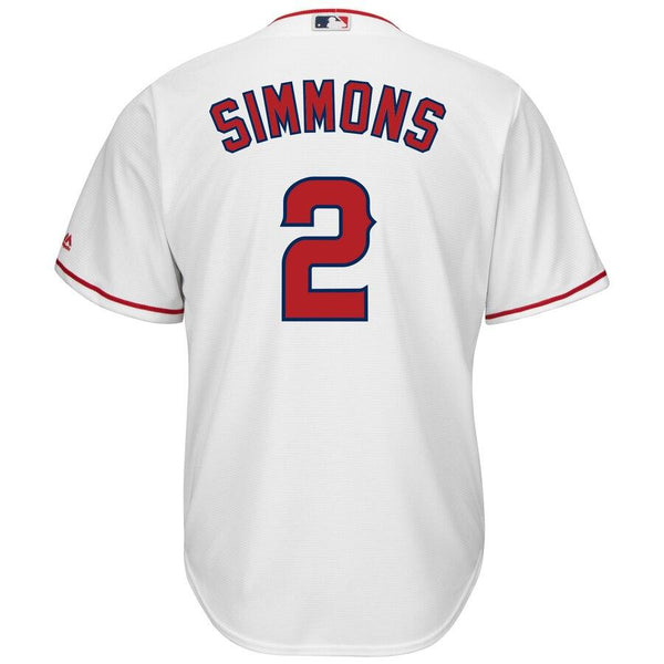 Andrelton Simmons Los Angeles Angels Majestic Home Cool Base Player Jersey – White 2019