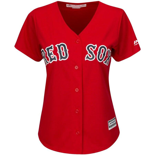 Andrew Benintendi Boston Red Sox Majestic Women's Alternate Cool Base Player Jersey - Scarlet 2019