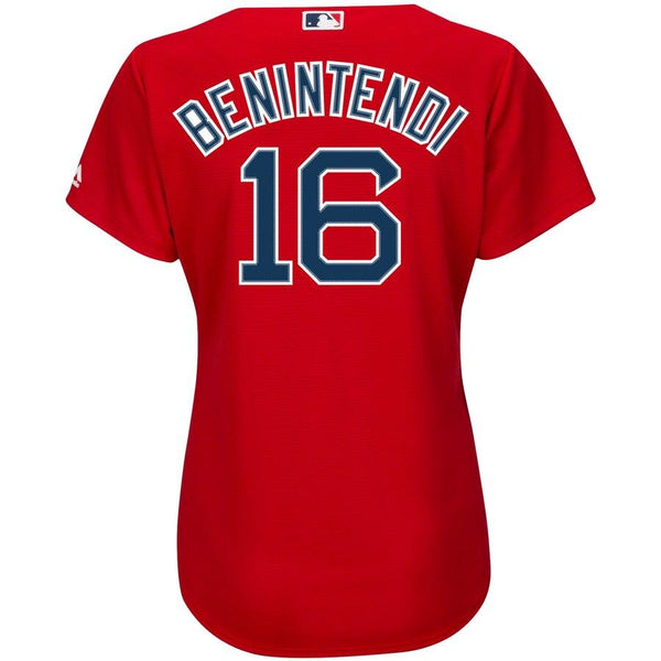 Andrew Benintendi Boston Red Sox Majestic Women's Alternate Cool Base Player Jersey - Scarlet 2019