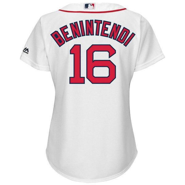 Andrew Benintendi Boston Red Sox Majestic Women's Cool Base Player Jersey - White 2019