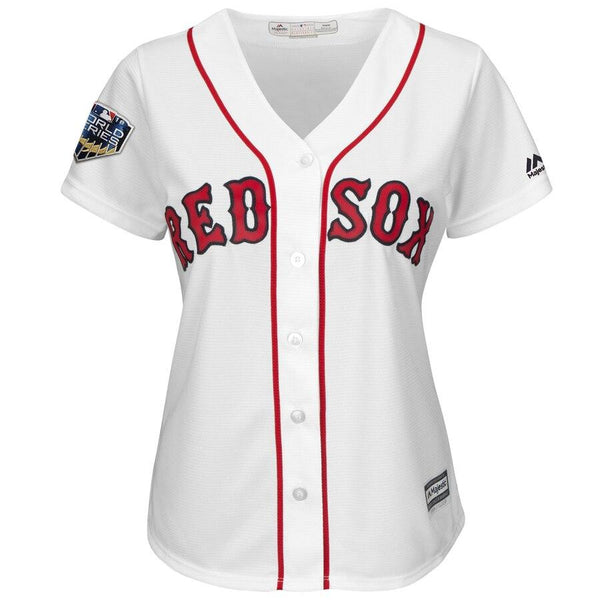 Andrew Benintendi Boston Red Sox Majestic Women's World Series Cool Base Player Jersey – White 2019