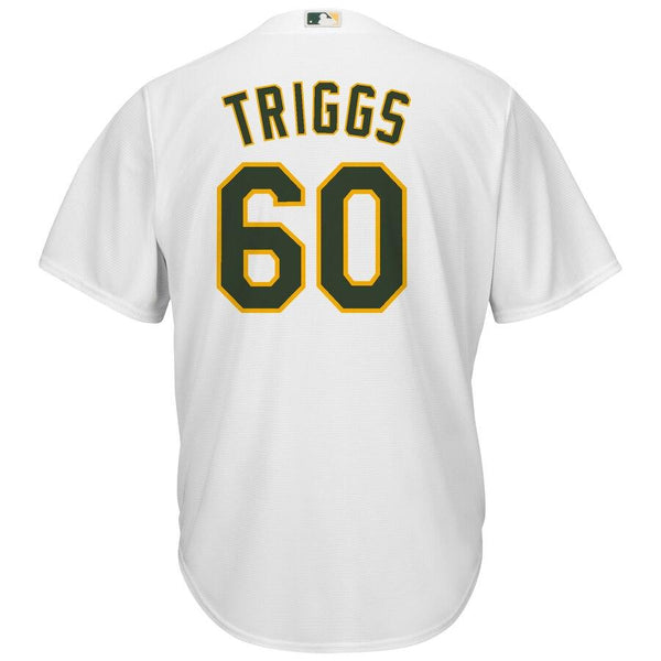 Andrew Triggs Oakland Athletics Majestic Home Cool Base Jersey - White 2019