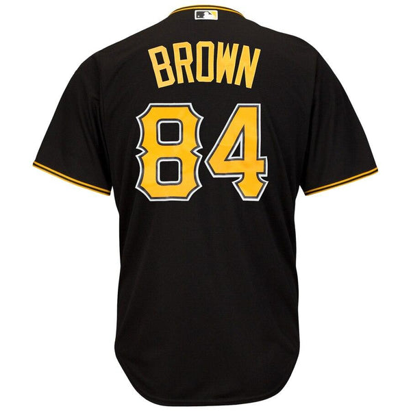Antonio Brown Pittsburgh Pirates Majestic x MLB Crossover Cool Base Player Jersey - Black 2019