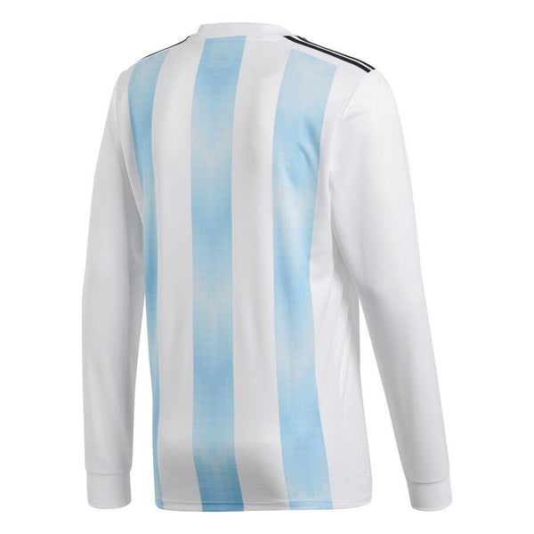 Argentina National Team Home Replica Blank Long Sleeve Jersey - White 2019