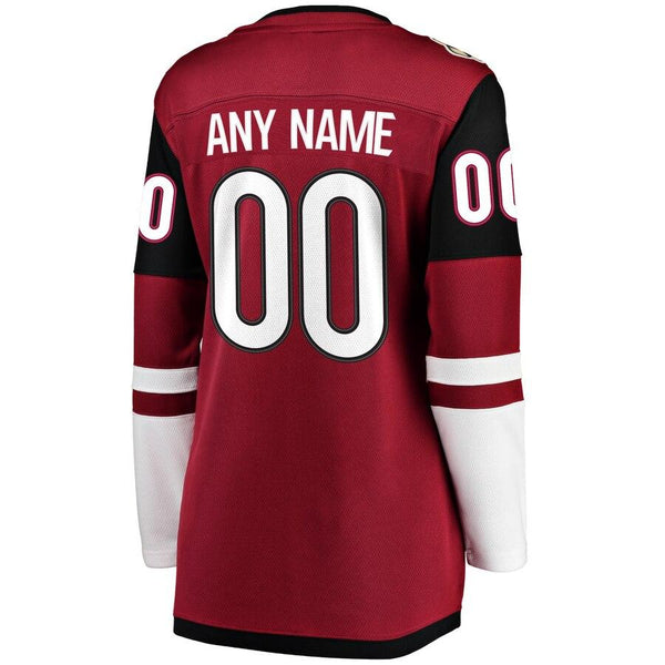 Arizona Coyotes Women's Home Breakaway Custom Jersey - Red 2019