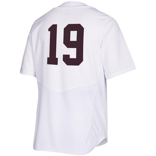 Arizona State Sun Devils  Full Button Baseball Jersey - White 2019