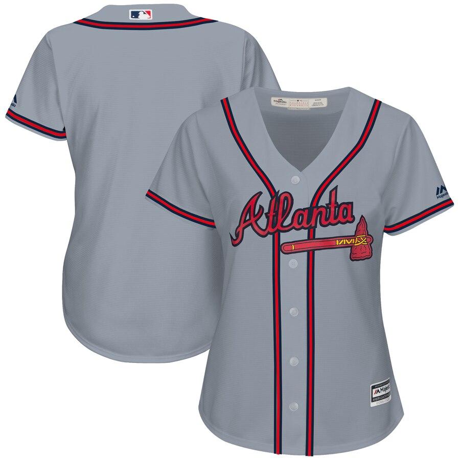 Atlanta Braves Majestic Women's 2019 Road Cool Base Team Jersey – Gray 2019