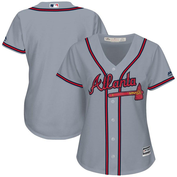 Atlanta Braves Majestic Women's 2019 Road Cool Base Team Jersey – Gray 2019