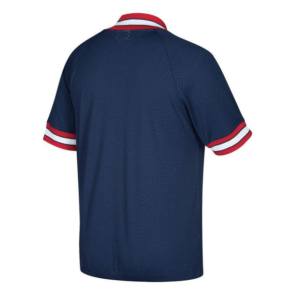 Atlanta Braves Mitchell &amp; Ness Cooperstown Collection Mesh Batting Practice Quarter-Zip Jersey - Navy 2019