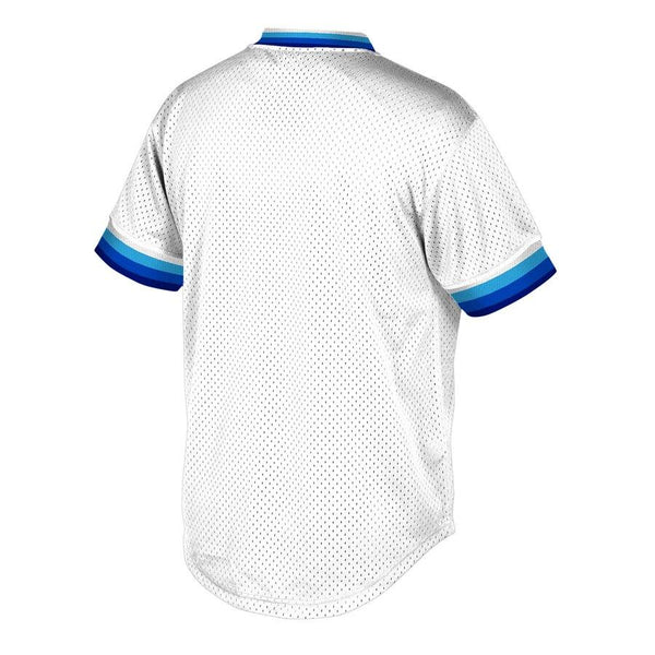 Atlanta Braves Mitchell &amp; Ness Cooperstown Collection Mesh Wordmark V-Neck Jersey – White 2019