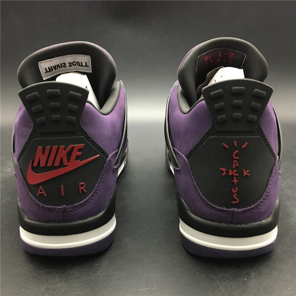 Nike Air Jordan 4 Retro Travis Scott Purple Dynasty Var Red Black Men Shoes Sale Size US 7, 8, 8.5, 9, 10, 11, 12, 13