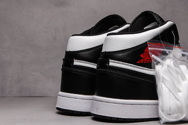 Nike Air Jordan 1 Mid Black White Red Sneaker Shoes Sale Men Size 7-12