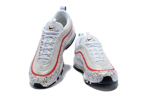 Nike Air Max 97 White Red  Shoes Sale Men Size US 7, 8, 8.5, 9, 10, 11