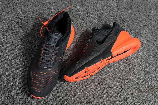 Nike Air Max 270 Black Orange Sneaker Shoes Sale Men Women Size 5.5 - 11