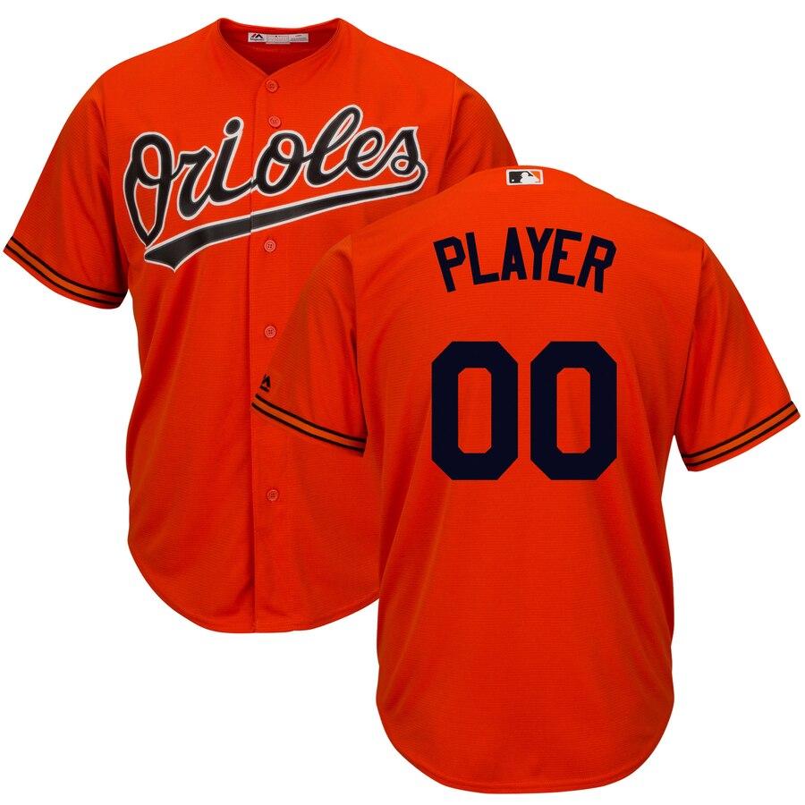 Baltimore Orioles Majestic Cool Base Custom Jersey - Orange 2019