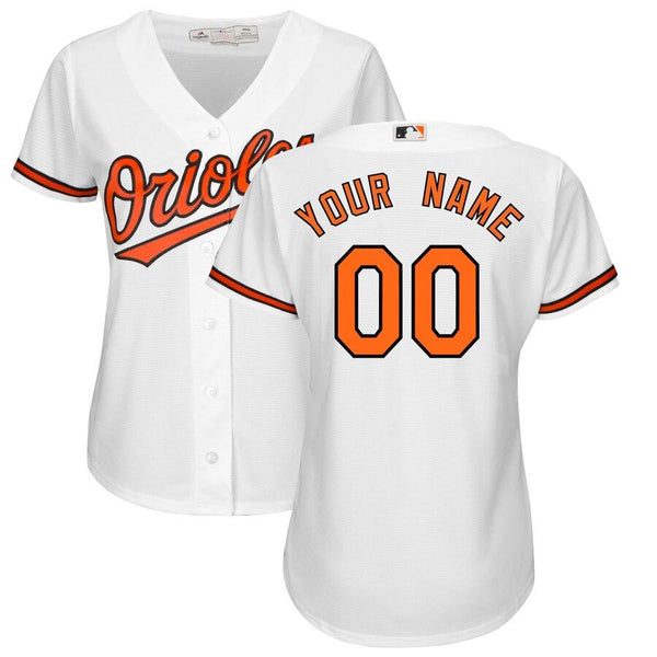 Baltimore Orioles Majestic Women's Cool Base Custom Jersey - White 2019