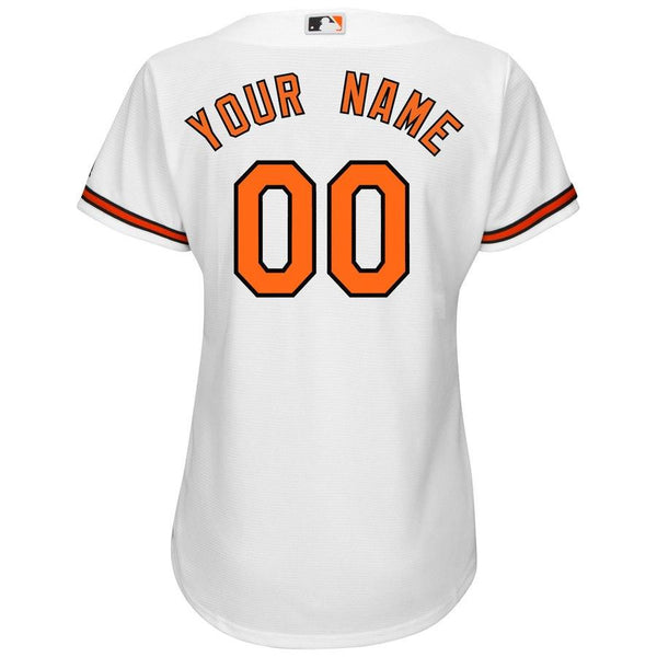 Baltimore Orioles Majestic Women's Cool Base Custom Jersey - White 2019