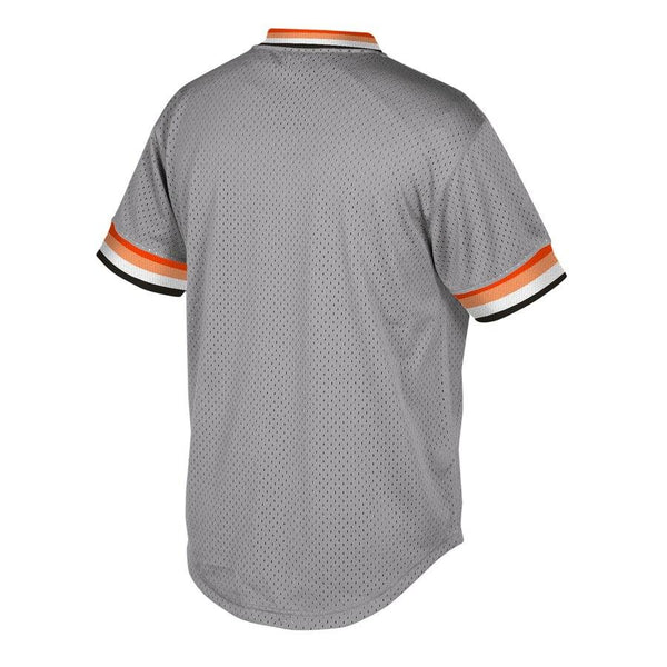 Baltimore Orioles Mitchell &amp; Ness Cooperstown Collection Mesh Wordmark V-Neck Jersey – Gray 2019