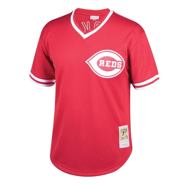 Barry Larkin Cincinnati Reds Mitchell &amp; Ness Youth Cooperstown Collection Mesh Batting Practice Jersey – Red 2019