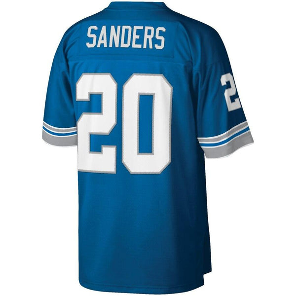 Barry Sanders Detroit Lions Mitchell &amp; Ness Retired Player Vintage Replica Jersey - Honolulu Blue 2019