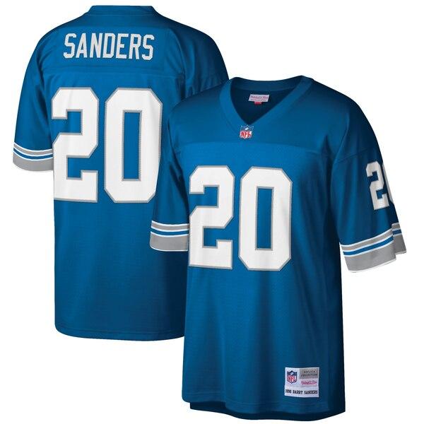 Barry Sanders Detroit Lions Mitchell &amp; Ness Retired Player Vintage Replica Jersey - Honolulu Blue 2019