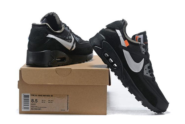 OFF-WHITE x Nike Air Max 90 'Black' Shoes Sneaker Sale Men Size US 7, 8, 8.5, 9, 10, 11