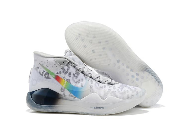 Nike Zoom KD 12 'White Grey Rainbow' Men Shoes Sneaker Sale Size US 7,8,8.5,9.5,10,11,12