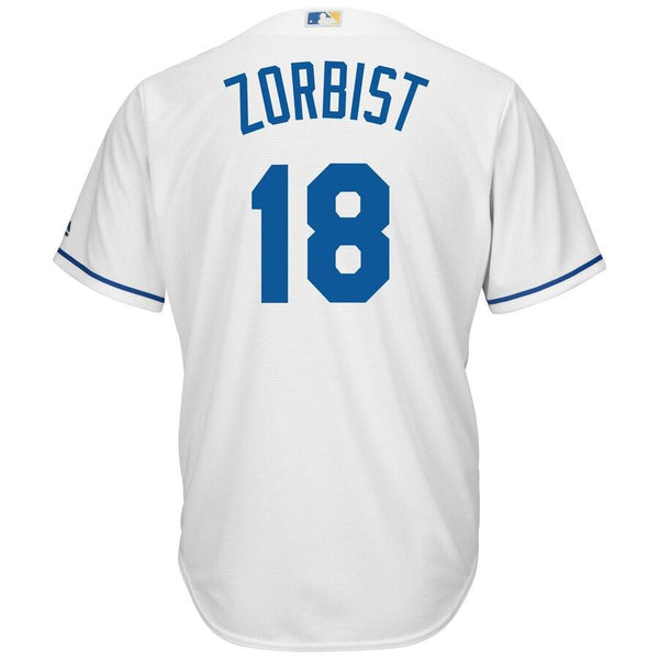 Ben Zobrist Kansas City Royals Majestic Official Cool Base Player Jersey - White 2019
