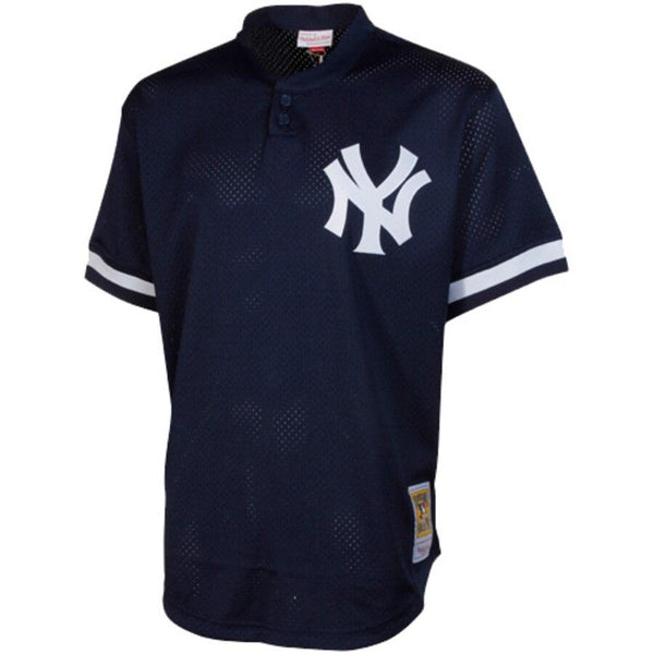 Bernie Williams New York Yankees Mitchell &amp; Ness Cooperstown Mesh Batting Practice Jersey - Navy 2019