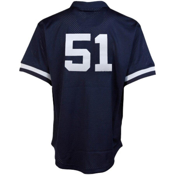 Bernie Williams New York Yankees Mitchell &amp; Ness Cooperstown Mesh Batting Practice Jersey - Navy 2019
