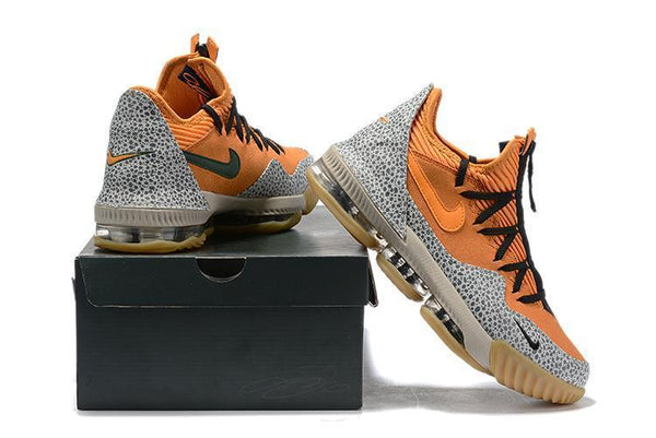 Nike Lebron XVI 16 Low 'Safari' Orange Cement Men Shoes Sale Basketball  Sneaker Size US7,8,8.5,9,10,11,12