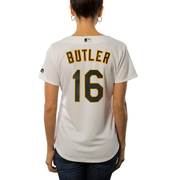 Billy Butler Oakland Athletics Majestic Women's Cool Base Player Jersey - White 2019