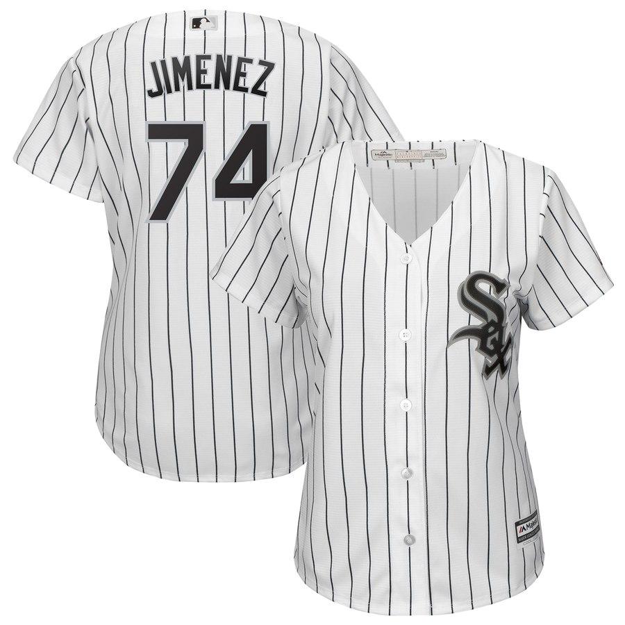 Eloy Jimenez Chicago White Sox Majestic Women's Cool Base Player Jersey – White/Black 2019