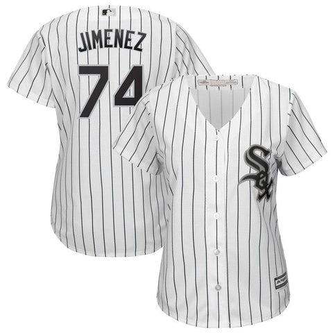 Eloy Jimenez Chicago White Sox Majestic Women's Cool Base Player Jersey – White/Black 2019