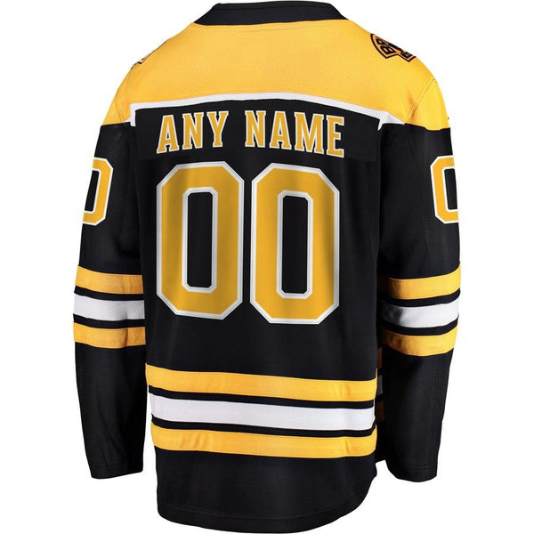 Boston Bruins Home Breakaway Custom Jersey - Black 2019