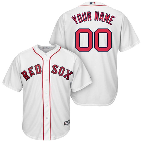 Boston Red Sox Majestic Cool Base Custom Jersey - White 2019