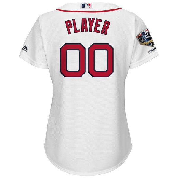 Boston Red Sox Majestic Women's World Series Champions Home Cool Base Custom Jersey – White 2019