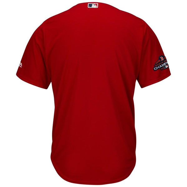 Boston Red Sox Majestic World Series Champions Team Logo Jersey – Scarlet 2019