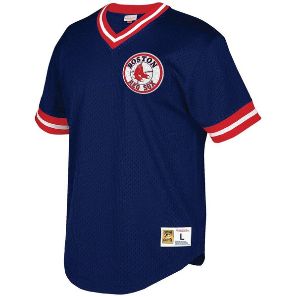 Boston Red Sox Mitchell &amp; Ness Mesh V-Neck Jersey – Navy 2019