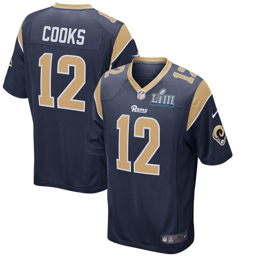 Brandin Cooks Los Angeles Rams Super Bowl LIII Bound Game Jersey – Navy 2019