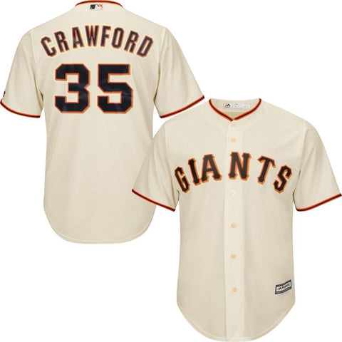 Brandon Crawford San Francisco Giants Majestic Cool Base Player Jersey - Tan 2019
